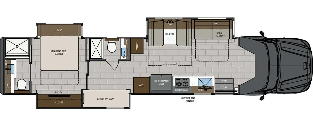 2025 Renegade RV XL X45BBC - Floor plan
