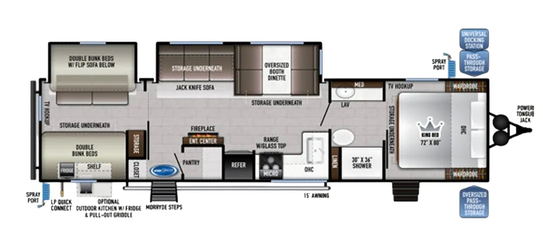 East to West Della Terra 312BH floor plan
