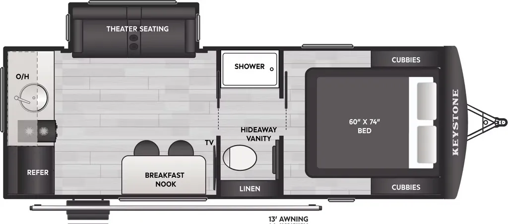 2026 Keystone Reign 19RK floor plan