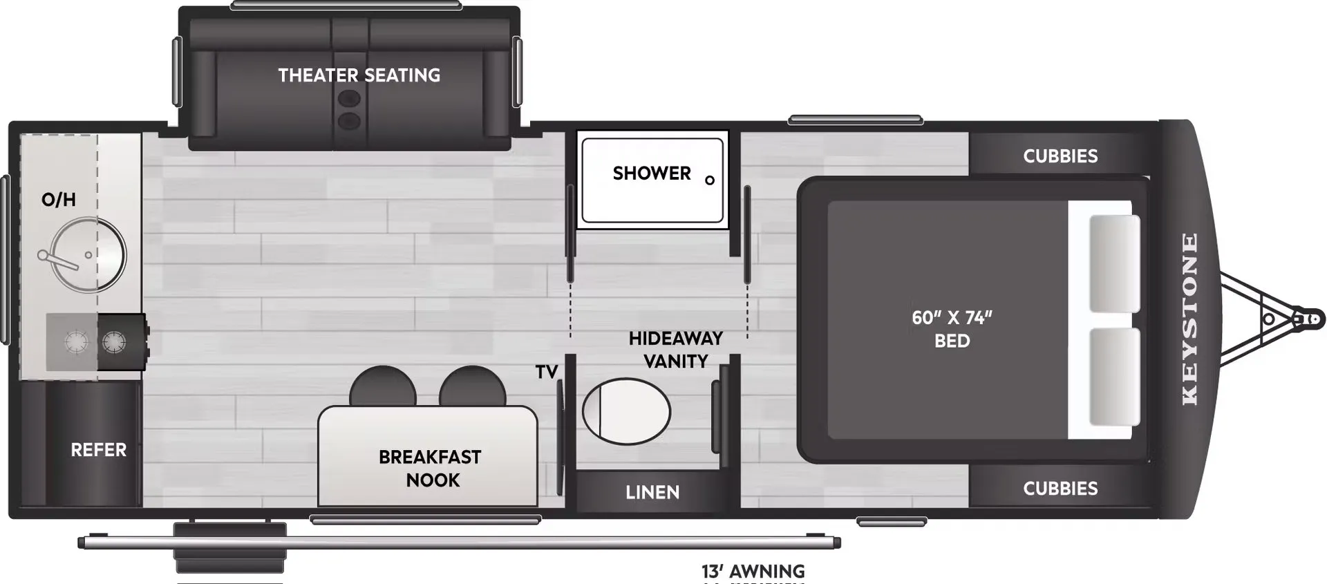 2026 Keystone Reign 19RK - Floor plan