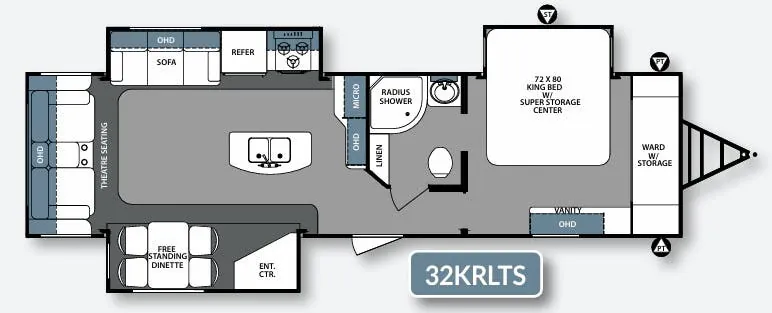 Forest River Surveyor 32KRLTS floor plan