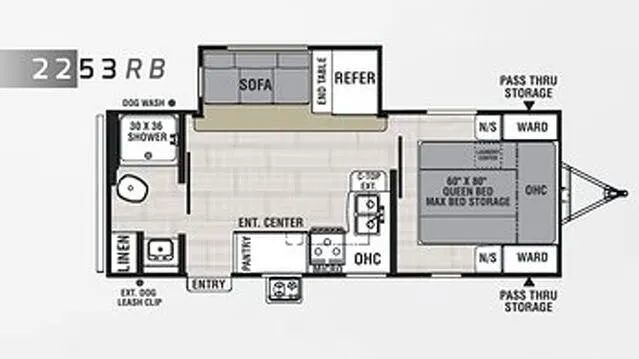 Coachmen Northern Spirit 2253RB floor plan