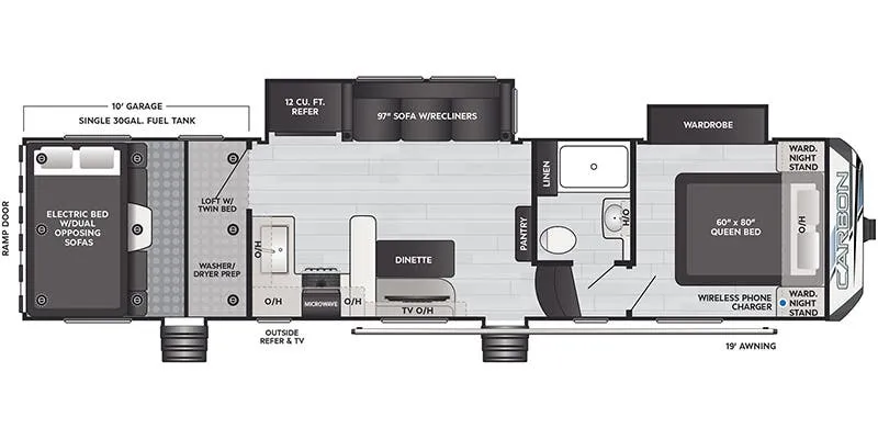 2021 Keystone Carbon 338 - Floor plan