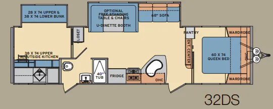 Shasta Revere 32DS floor plan