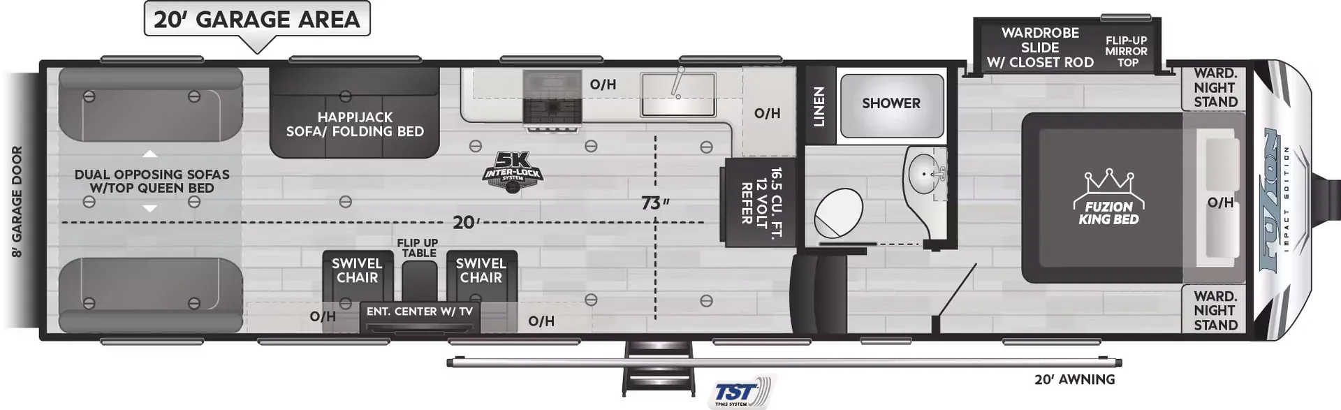 Keystone Fuzion Impact 3120 floor plan
