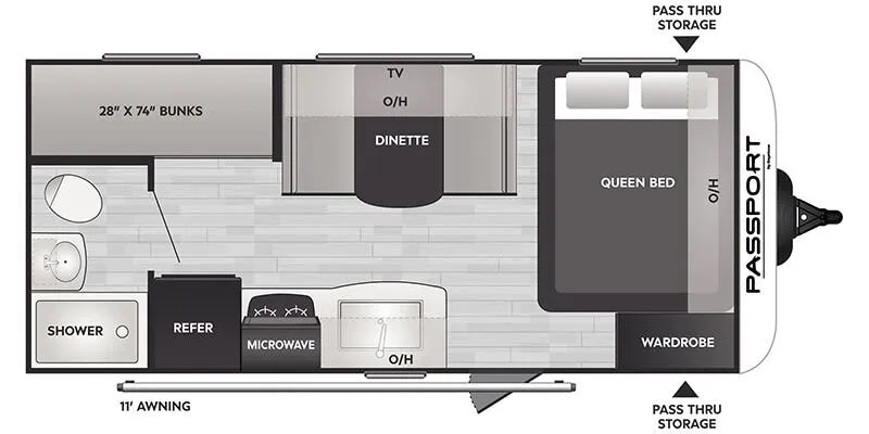 2025 Keystone Passport Classic 170BH floor plan