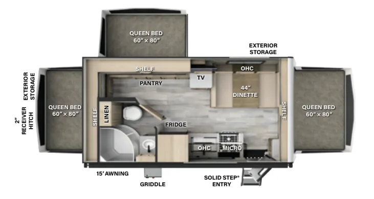 Forest River Flagstaff Shamrock 183 floor plan