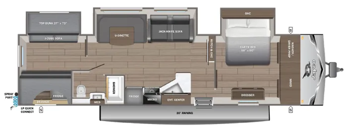 Jayco Jay Flight SLX 325BHT floor plan