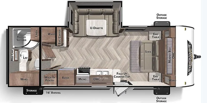 Forest River Wildwood X-Lite 233RBXL floor plan