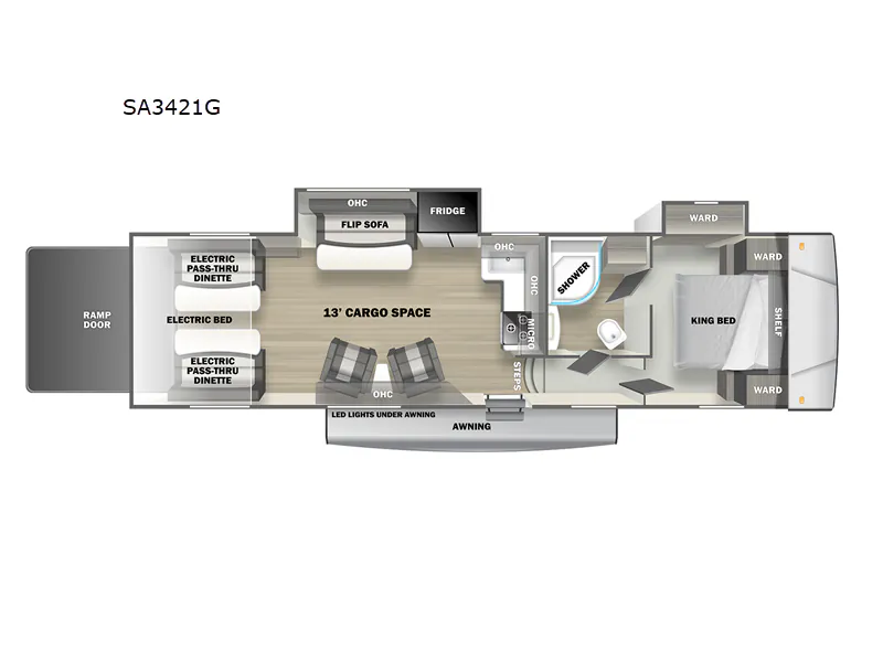 2023 Forest River Stealth SA3421G - Floor plan