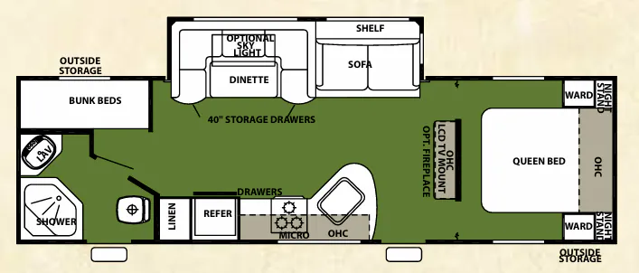 Forest River Cherokee 274BH floor plan