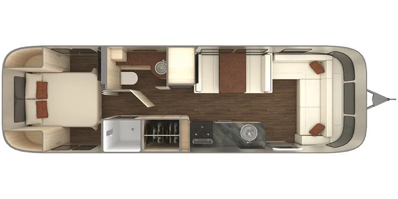 Airstream International 30RB floor plan