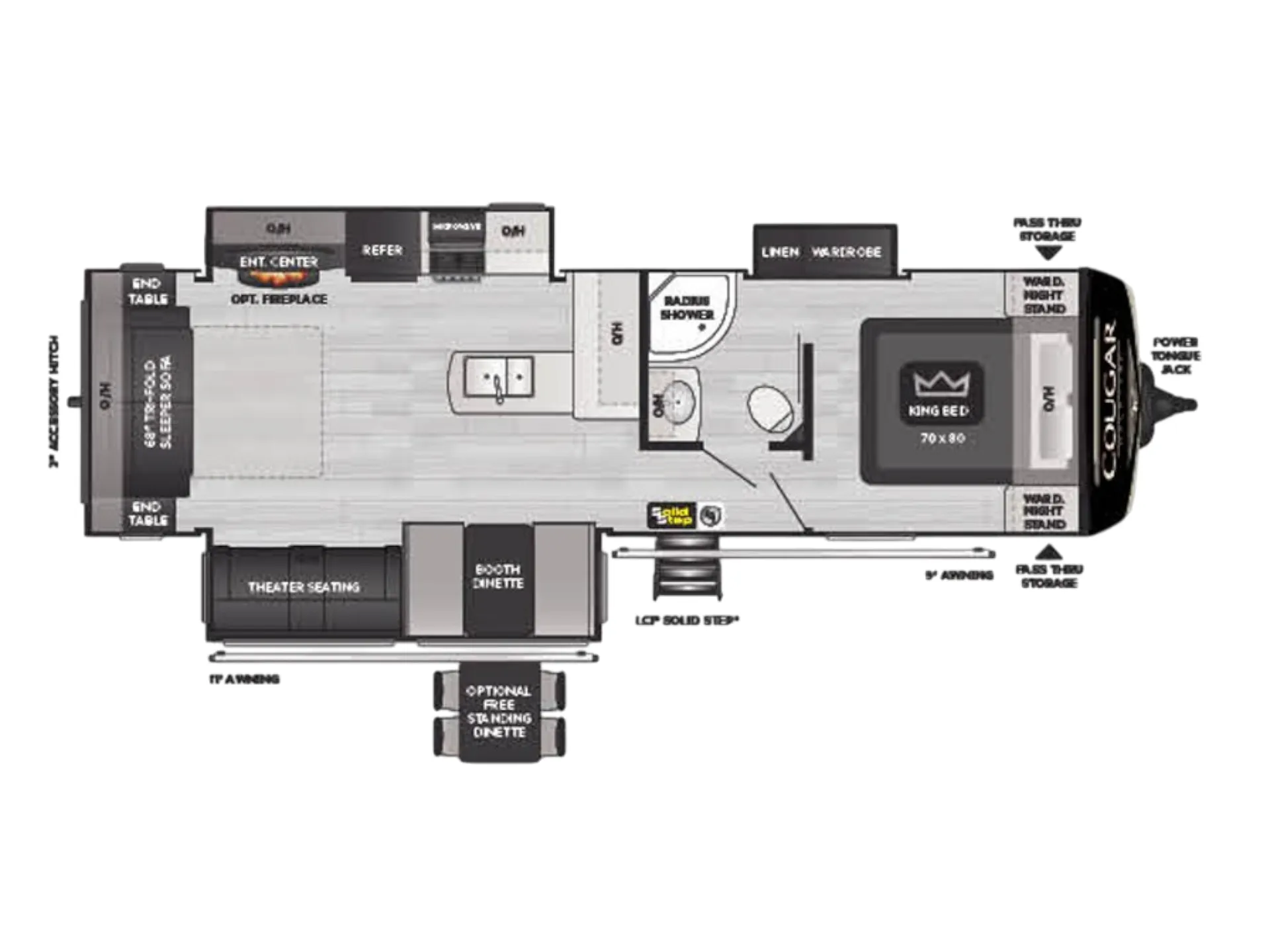 2022 Keystone Cougar Half-Ton 29RLSWE - Floor plan