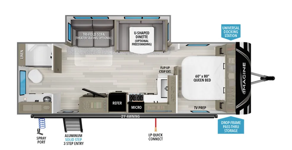 2024 Grand Design Imagine 2600RB - Floor plan