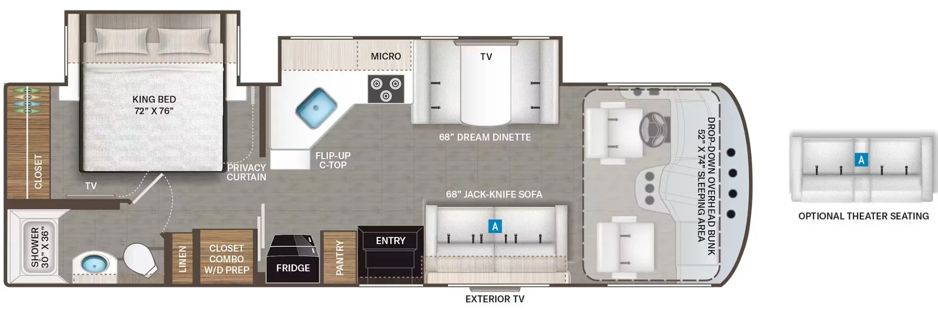 2026 Thor Motor Coach Resonate 29G - Floor plan