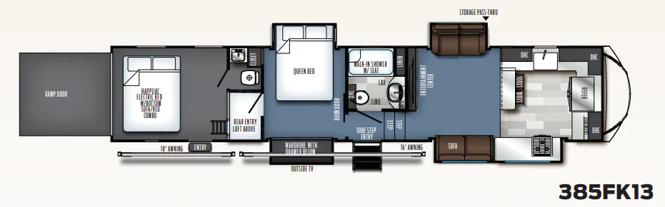 Forest River Vengeance Touring Edition 385FK13 floor plan