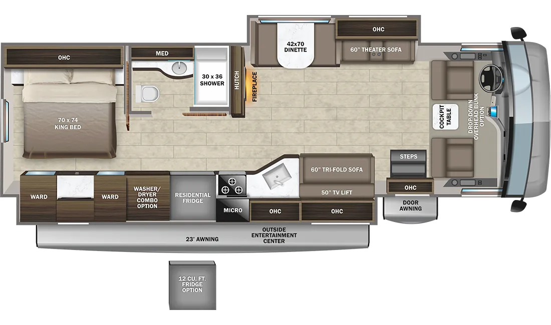 2023 Entegra Coach Vision XL 34G - Floor plan
