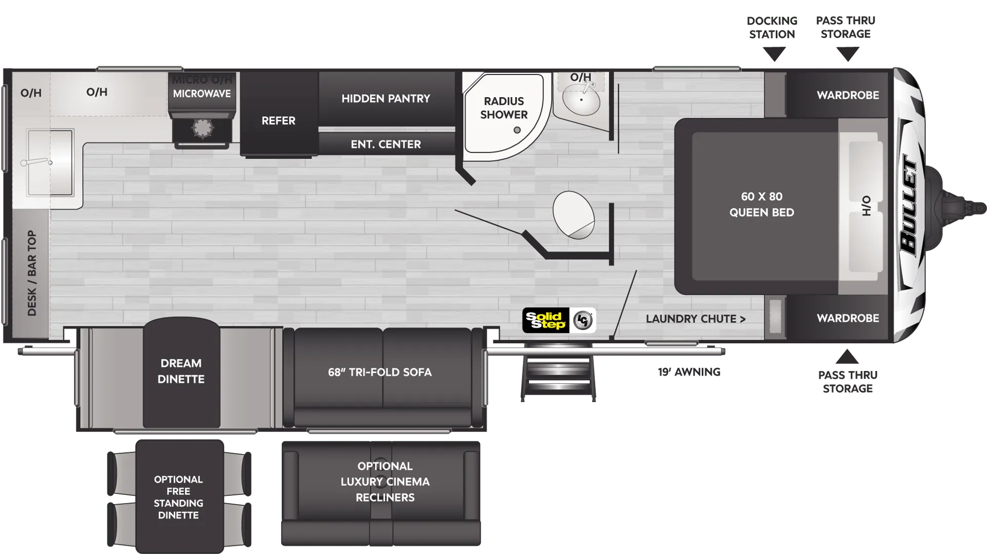 Keystone Bullet 258RKS floor plan