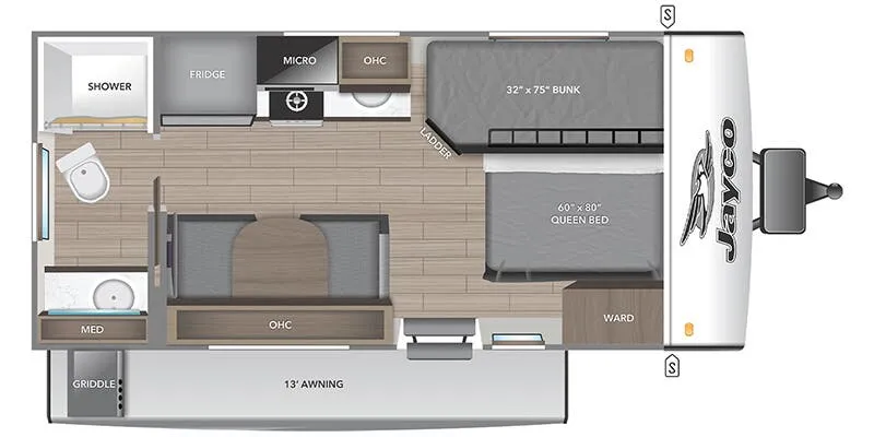 Jayco Jay Feather Air 15BH floor plan