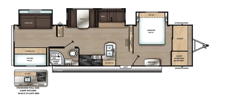2023 Forest River Aurora 34BHTS - Floor plan