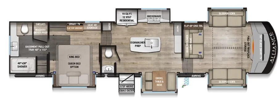 Alliance RV Paradigm 385FL floor plan