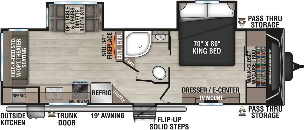 2025 KZ Connect C262RLK floor plan