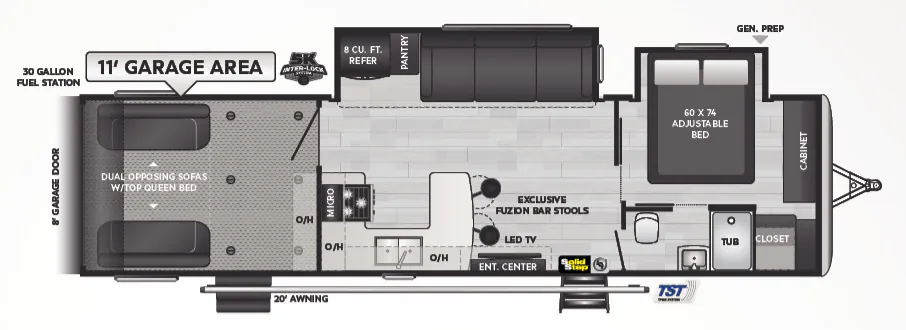 Keystone Impact 317 floor plan