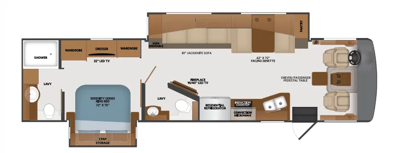 Fleetwood Southwind 35K floor plan