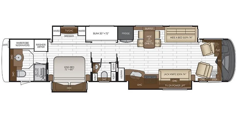 Newmar Essex 4578 floor plan