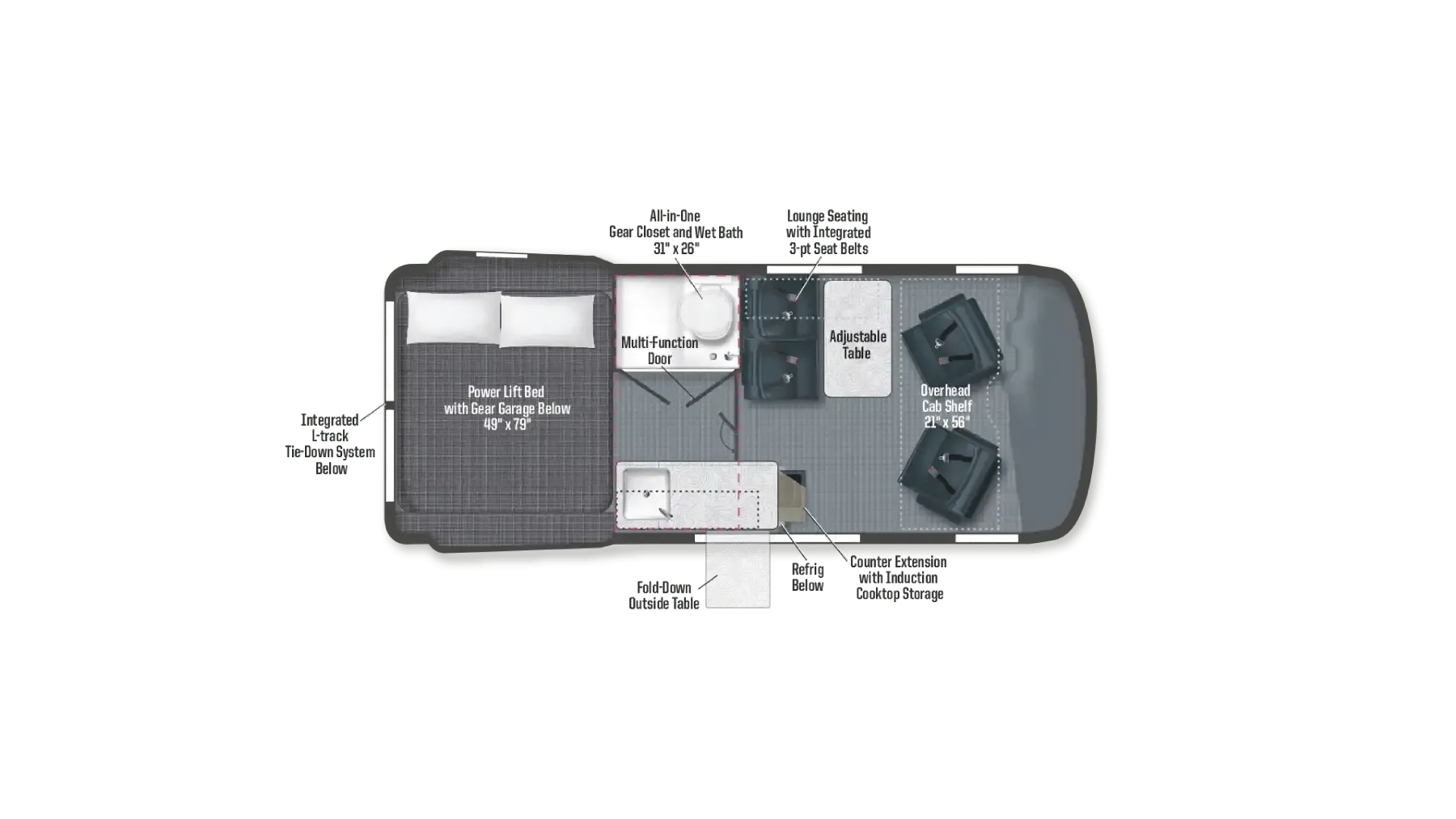 2026 Winnebago Revel 44E - Floor plan