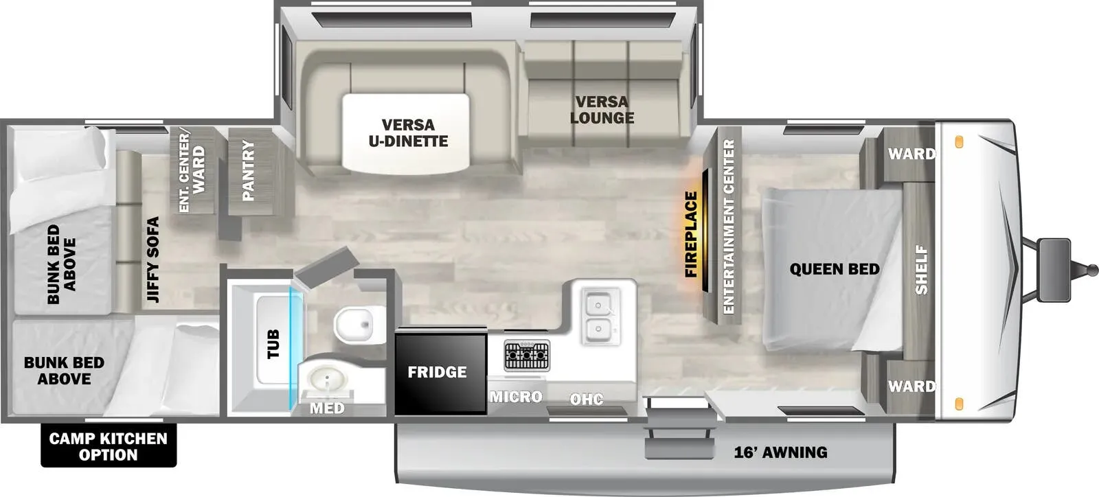 2024 Forest River EVO Lite 2750QBX - Floor plan