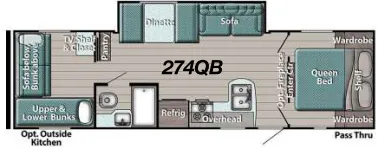 Gulf Stream Ameri-Lite Ultra-Lite 274QB floor plan