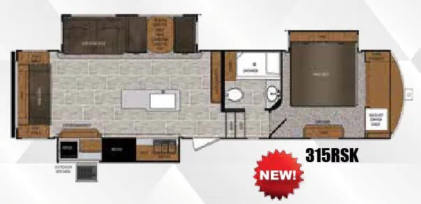 2019 Prime Time Crusader 315RSK floor plan