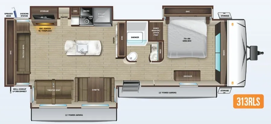 Highland Ridge Open Range Light 313RLS floor plan