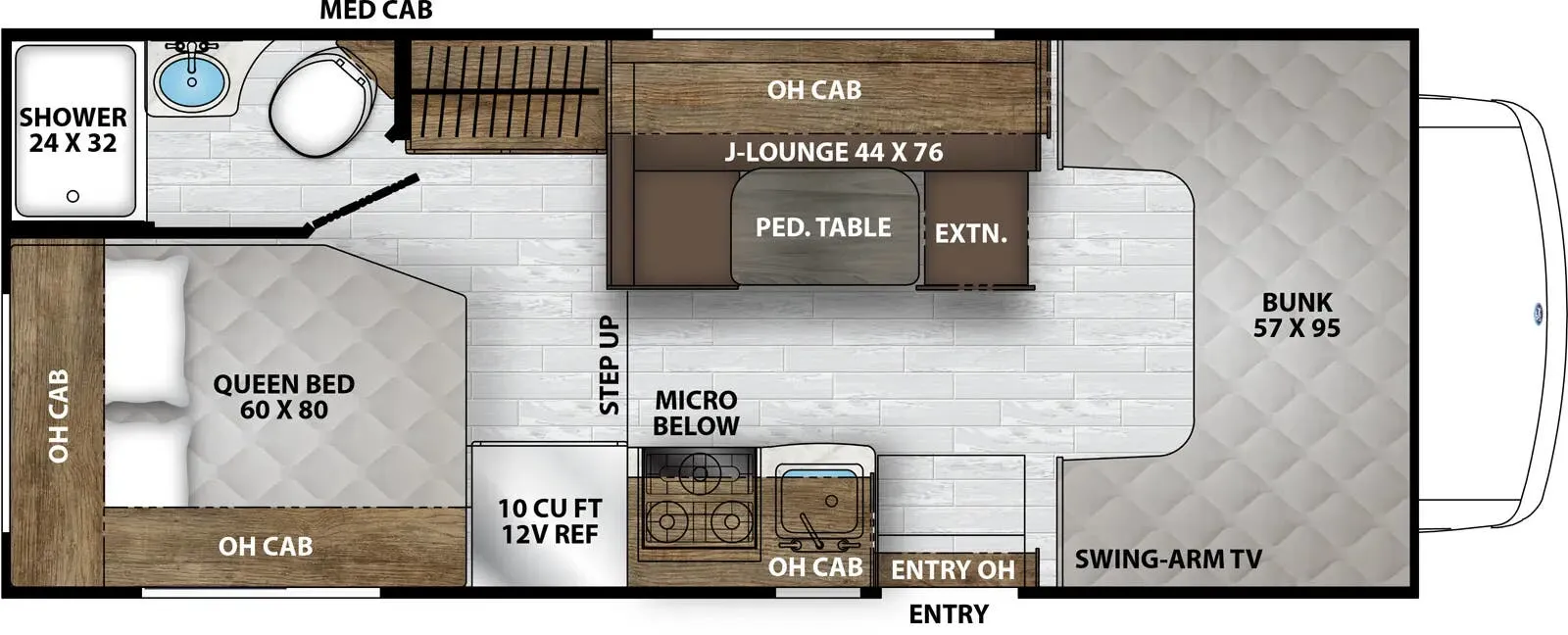 Coachmen Leprechaun 210QSS CHEVY 3500 floor plan