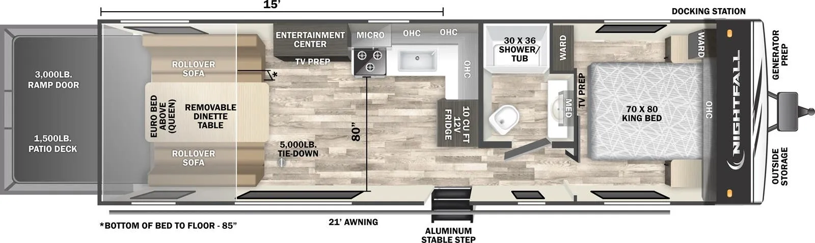Forest River Nightfall 28N floor plan
