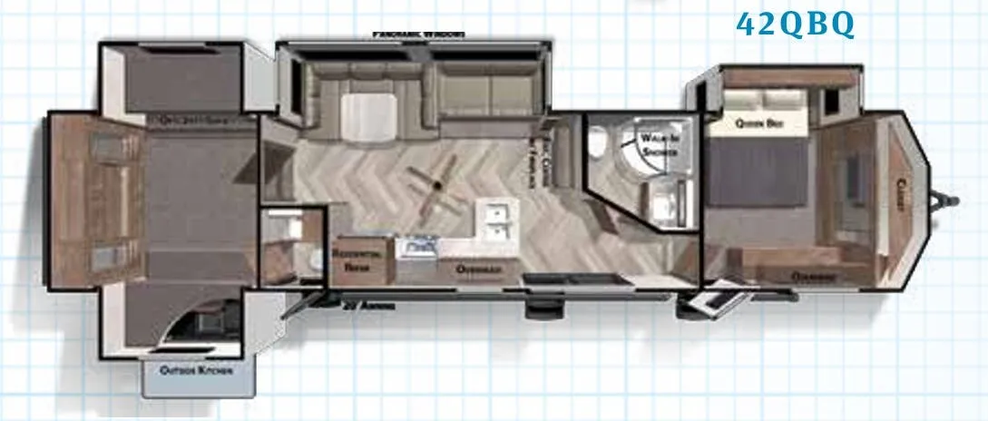 Forest River Salem Villa 42QBQ floor plan