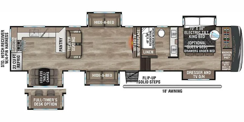 K-Z Durango Gold G391RKF floor plan