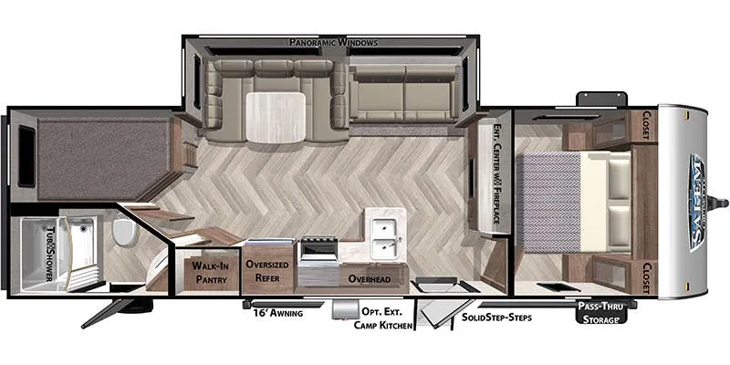2022 Forest River Salem Cruise Lite 263BHXL - Floor plan
