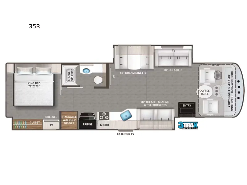 2026 Thor Motor Coach Hurricane 35R - Floor plan