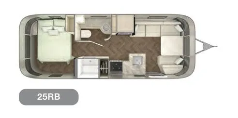 Airstream International 25RB floor plan