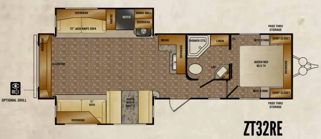 CrossRoads Zinger ZT32RE floor plan