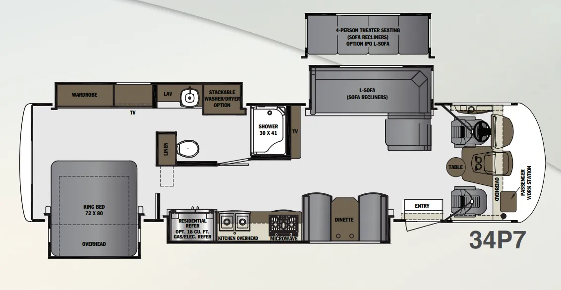 Forest River Georgetown 7 Series GT7 34P7 floor plan