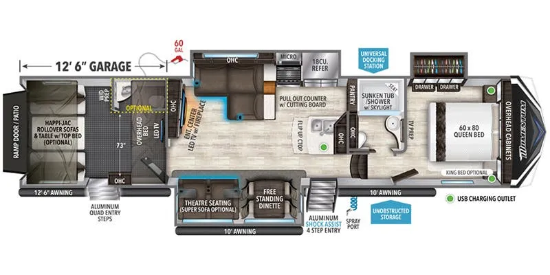 2026 Grand Design Momentum 395M floor plan