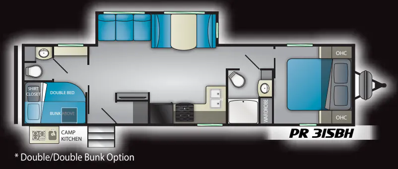Heartland Prowler 315BH floor plan