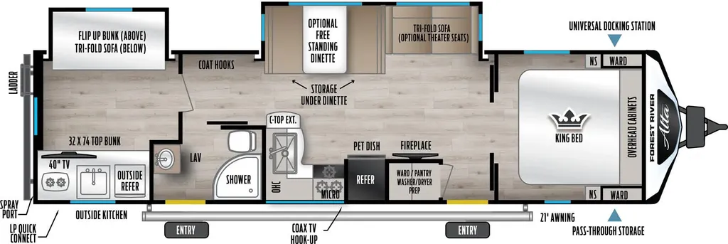 2026 East to West Alta 3150KBH floor plan