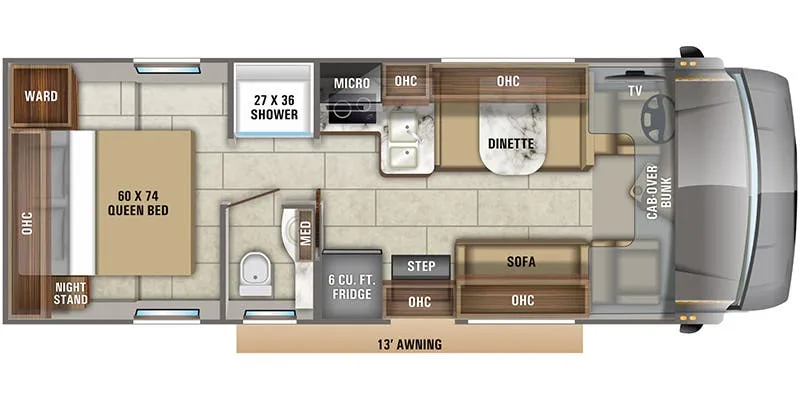 2021 Jayco Redhawk SE 27N floor plan
