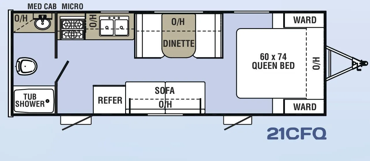 Coachmen Clipper Cadet 21CFQ floor plan