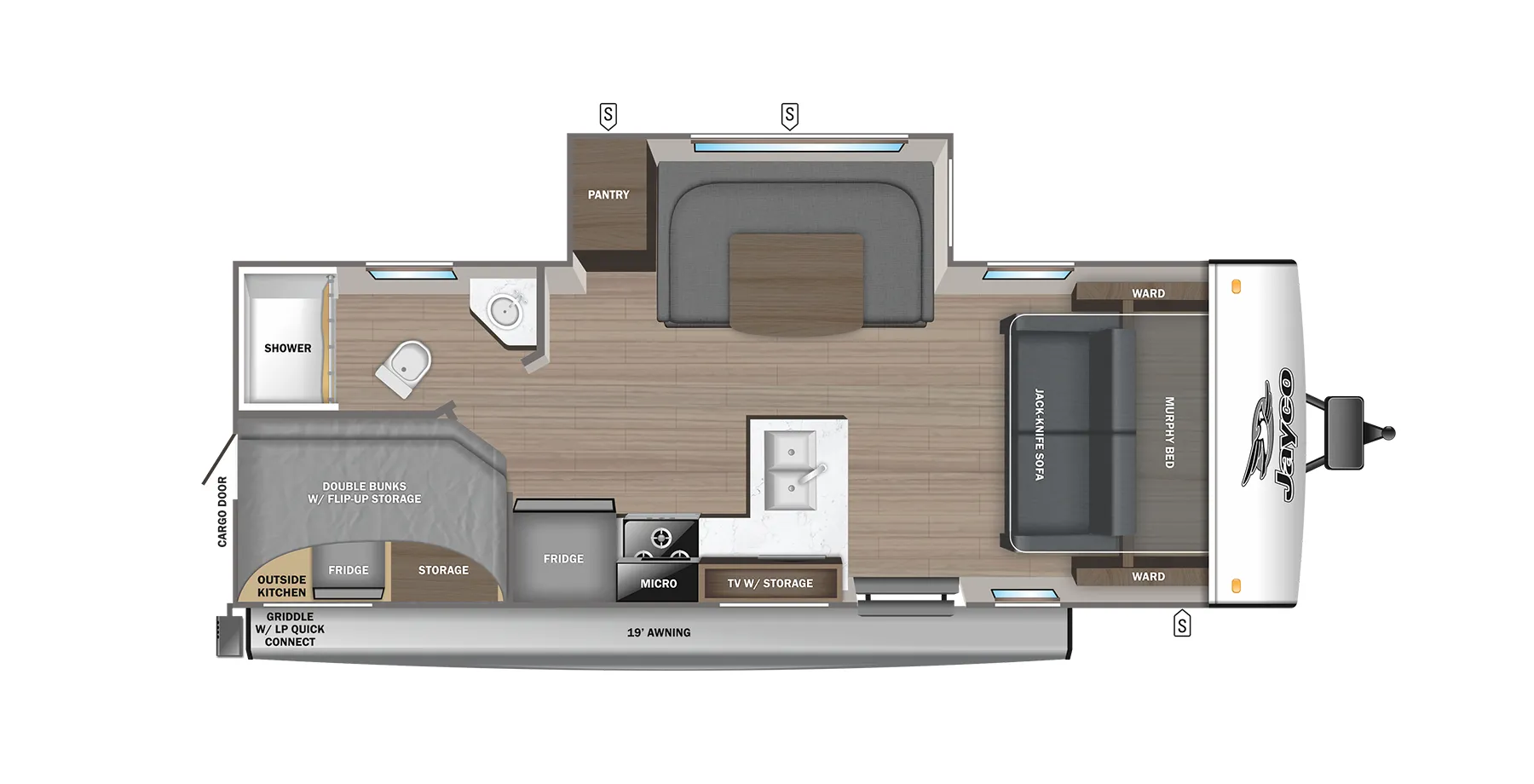 Jayco Jay Feather 21MBH floor plan