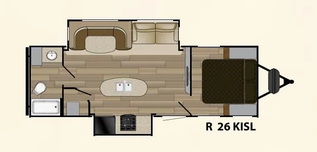 Cruiser RV Radiance Touring 26KISL floor plan